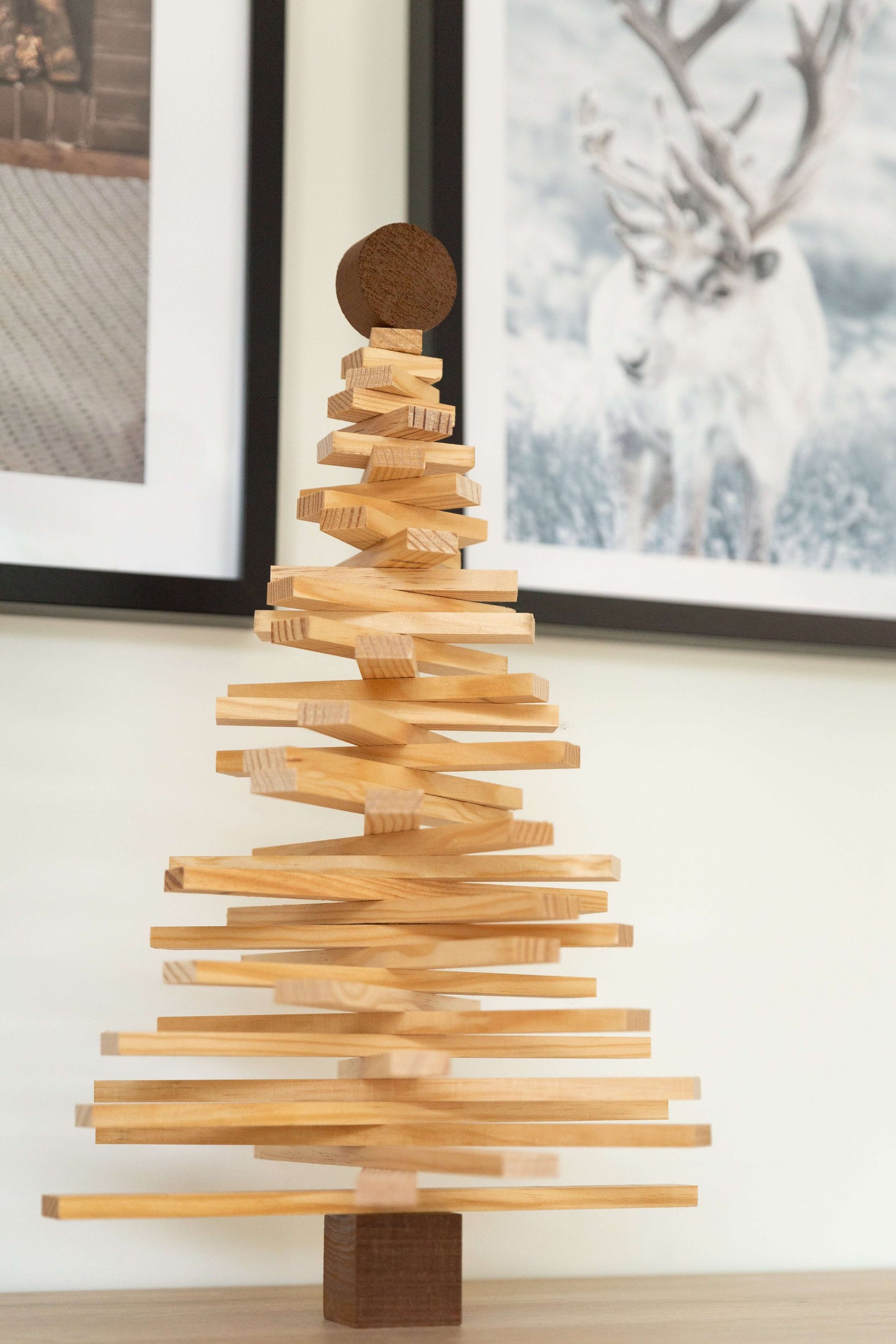 Sapin de Noël en bois 45 cm - Sapinou Mini brut